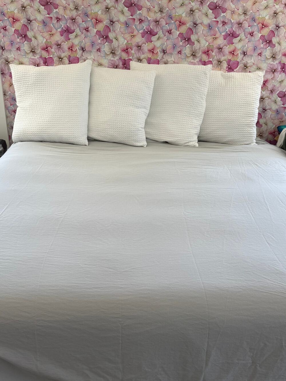 Pottery Barn Mineral Blue Cotton Flat Sheet Queen Gray Blue Bedding Retired 2015